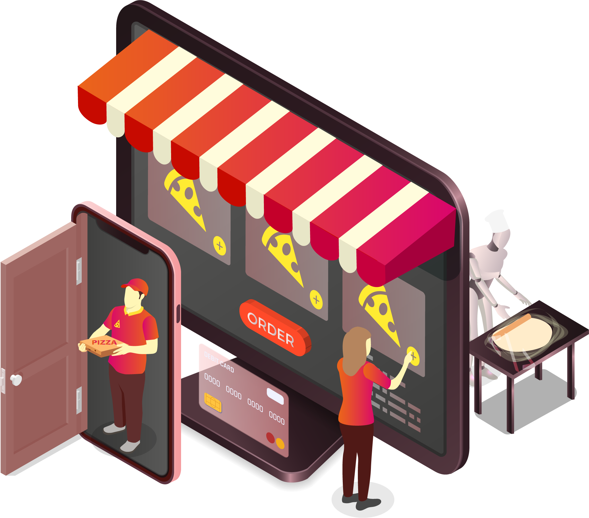 Dots Platform for pizza delivery